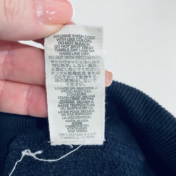 THE GREAT Jogger Pants Women's 1 Small Navy Blue Flower Floral Print Sweatpants - Picture 4 of 6